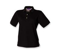 Henbury - Ladies´ Classic Cotton Piqué Polo Shirt Black - Gr. - M
