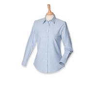 Henbury - Ladies´ Classic Long Sleeved Oxford Shirt Blue Oxford - Gr. - S