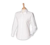 Henbury - Ladies´ Classic Long Sleeved Oxford Shirt White - Gr. - 4XL