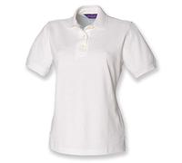 Henbury Ladies Classic Pique Polo Shirt 16 White