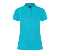 HENBURY LADIES' COOLPLUS® WICKING POLO SHIRT XS TURQUOISE