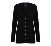 Henbury - Ladies´ Lightweight V-Neck Cardigan Black - Gr. - 4XL