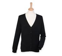 Henbury - Ladies´ Lightweight V-Neck Short Cardigan Black - Gr. - XS