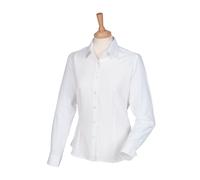 Henbury - Ladies´ Wicking Long Sleeve Shirt White - Gr. - 4XL