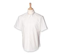 Henbury - Men´s Classic Short Sleeved Oxford Shirt White - Gr. - 54