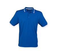 Henbury - Men´s Coolplus® Short Sleeved Tipped Polo Shirt Royal - Gr. - XS