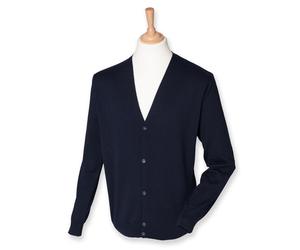 Henbury - Men´s Lightweight V-Neck Cardigan Navy - Gr. - L
