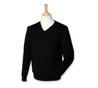 Henbury - Men´s Lightweight V-Neck Jumper Black - Gr. - M