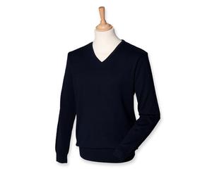 Henbury - Men´s Lightweight V-Neck Jumper Navy - Gr. - 3XL