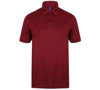 Henbury - Men´s Slim Fit Stretch Polo Shirt + Wicking Finish Burgundy - Gr. - XL