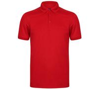 Henbury - Men´s Slim Fit Stretch Polo Shirt + Wicking Finish Red - Gr. - L