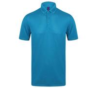 Henbury - Men´s Slim Fit Stretch Polo Shirt + Wicking Finish Sapphire Blue - Gr. - M