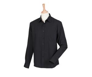 Henbury - Men´s Wicking Long Sleeve Shirt Black - Gr. - 3XL