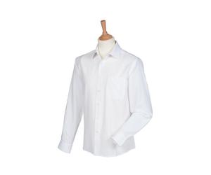 Henbury - Men´s Wicking Long Sleeve Shirt White - Gr. - XXL