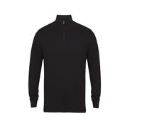 HENBURY MEN'S KNITTED QUARTER ZIP JUMPER XL NAVY
