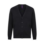 HENBURY MEN'S V BUTTON CARDIGAN XS NAVY
