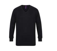 HENBURY MEN'S V-NECK JUMPER XXS NAVY