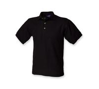Henbury - Ultimate 65/35 Piqué Polo Shirt Black - Gr. - M