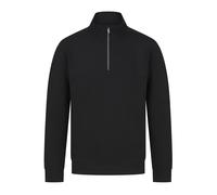 HENBURY UNISEX SUSTAINABLE 1/4 ZIP SWEATSHIRT XS BLACK