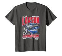 Hendrick Motorsports Kyle Larson Nascar Series 2X Champion T-Shirt, Kinder, Anthrazit, 116