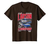 Hendrick Motorsports Kyle Larson Nascar Series 2X Champion T-Shirt, Kinder, Braun, 98