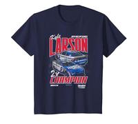 Hendrick Motorsports Kyle Larson Nascar Series 2X Champion T-Shirt, Kinder, Marineblau, 92