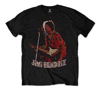 Hendrix Jimi - T-Shirt # L Unisex Black # Orange Kaftan