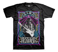 Hendrix Jimi - T-Shirt # Xl Unisex Black # Electric Ladyland Neon