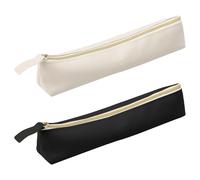 HENGBIRD 2 Stück FedermäPpchen Stifteetui Leder Federpenal Stiftetasche MäPpchen Leder Tragbare Federtasche, Stiftetui für Schulen, BüRos Kann Schreibwaren, Kosmetika aufbewahren(Beige, Schwarz)