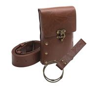 HENGBIRD Mittelalter GüRtel Damen Mittelalter Tasche GüRteltasche Leder Damen Lederbeutel Mittelalter GüRteltasche Mittelalter Accessoires Damens Geeignet FüR Renaissance Cosplay Braun