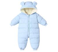 HengBo LED Schneeanzug Baby Mädchen Jungen Winter Overall Jumpsuit Einteiliger Mantel Neugeborenes Strampelanzug Skianzug für Kleinkind Schneesuit Winddicht Kapuze Fleece Strampler Oberbekleidung