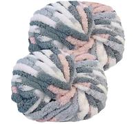 Hengrongshen Dicke Wolle Dickes Garn 2 Stück 500g, Chunky Yarn, Chunky Wool, Armstricken Wolle zum Häkeln für Decke, XXL Riesen Wolle Perfekt zum Weben von Schals Mützen Haustier Nest - Kätzchen