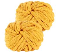 Hengrongshen Lana Grossa Strickgarn, 2 Stück, 500 g, Ingwer, Riesengarn für Handdecken, Chenille-Garn zum Stricken von Schals, Hüten und Kissen, Nest für Haustiere