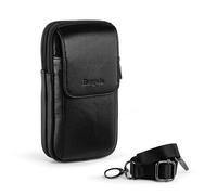 Hengwin Gürteltasche Herren, Echtes Leder Handytasche Hüfttasche Männer Handy Holster mit Gürtelschlaufe und Gürtelclip, Outdoor, Reisen und Tägliche Nutzung Umhängetaschen