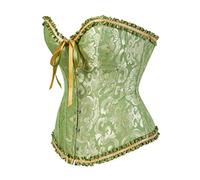 Hengzhifeng Klassische Corsage Damen Gothic Korsage Große Größen Korsett Top (EU 28-30,Grün)