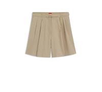 HUGO Shorts aus Baumwoll-Mix mit Kettendetails - Style Henisea-1-W, 50561249 Hellbraun 36