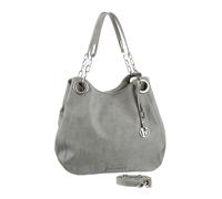 Henkeltasche BRUNO BANANI, Damen, Gr. B/H/T: 34cm x 30cm x 16cm, grau, Lederimitat, Taschen, mit Schmuckanhänger und silberfarbenen Details (86107607-0) grau
