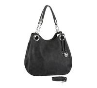 Henkeltasche BRUNO BANANI, Damen, Gr. B/H/T: 34cm x 30cm x 16cm, schwarz, Lederimitat, Taschen, mit Schmuckanhänger und silberfarbenen Details (65768011-0) schwarz