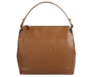 Henkeltasche BUGATTI "DAPHNE", Damen, Gr. B/H/T: 34cm x 29cm x 13cm onesize, braun (cognac), Leder, leicht glänzend, unifarben, Taschen Henkeltasche, echt Leder (30522204-0)