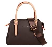 Henkeltasche BUGATTI "ELLA", Damen, Gr. B/H/T: 22cm x 17cm x 7cm onesize, braun (dunkelbraun), Kunstfaser, unifarben, Taschen (76032918-0) dunkelbraun