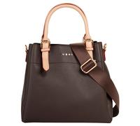 Henkeltasche BUGATTI "ELLA", Damen, Gr. B/H/T: 22cm x 21cm x 10cm onesize, braun (dunkelbraun), Kunstfaser, unifarben, Taschen (28492019-0) dunkelbraun