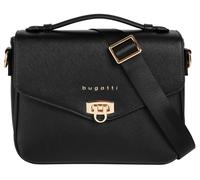 Henkeltasche BUGATTI "ELLA SAFFIANO", Damen, Gr. B/H/T: 25cm x 20cm x 11cm onesize, schwarz, Polyurethan (PU), Taschen (24806908-0) schwarz