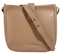 Henkeltasche BUGATTI "ELSA", Damen, Gr. B/H/T: 30cm x 28cm x 6cm onesize, beige (sand), Leder, leicht glänzend, unifarben, Taschen Henkeltasche, echt Leder (21134265-0)