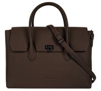 Henkeltasche BUGATTI "IRIA", Damen, Gr. B/H/T: 36cm x 24cm x 16cm onesize, braun, Polyurethan (PU), leicht glänzend, unifarben, Taschen Henkeltasche (51417427-0)