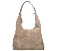 Henkeltasche BURKELY "BURKELY Taschen Veloursleder", Damen, Gr. onesize, grau, Veloursleder, Taschen (20353721-0) grau