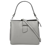 Henkeltasche CLUTY Gr. B/H/T: 25 cm x 21 cm x 12 cm onesize, grau Damen Taschen Handtaschen echt Leder, Made in Italy (12566829-0)