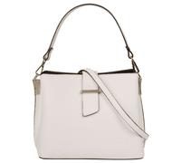 Henkeltasche CLUTY, Damen, Gr. B/H/T: 25cm x 21cm x 12cm onesize, weiß, Leder, leicht glänzend, unifarben, Taschen, echt Leder, Made in Italy (14051457-0) weiß