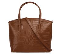 Henkeltasche CLUTY, Damen, Gr. B/H/T: 32cm x 27cm x 5cm onesize, braun (cognac), Leder, Taschen, echt Leder, Made in Italy (96540946-0) cognac