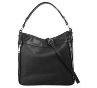 Henkeltasche CLUTY, Damen, Gr. B/H/T: 35cm x 27cm x 9cm onesize, schwarz, Leder, unifarben, Taschen, echt Leder, Made in Italy (65333335-0) schwarz