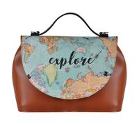 Henkeltasche DOGO "Handy Umhängetasche Explore Schultertasche", Damen, Gr. B/H/T: 24cm x 12cm onesize, braun, Taschen, Handgefertigt (40440205-0) braun